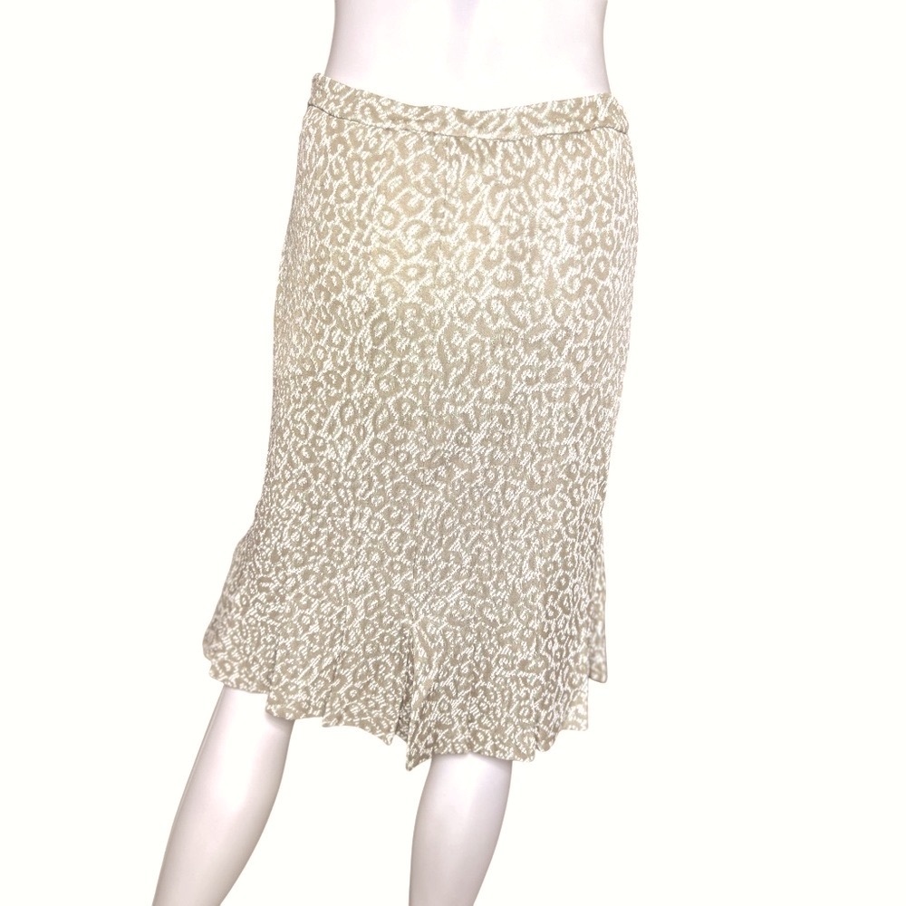 ST JOHN EVENING by Marie Gray Green Ruffled Trumpet Midi Skirt for Casual Wear - Picture 1 of 4